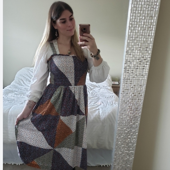 Universal Thread-Famous Smocked Tank  Dress - Sleeveless Patchwork - Picture 7 of 12